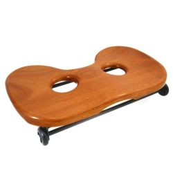 Kogellagerbankje middel, ceder, met gaten