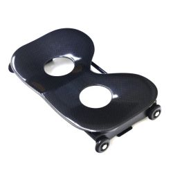 Kogellagerbankje breed, carbon, met gaten