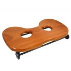 Kogellagerbankje smal, ceder, met gaten