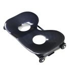 Kogellagerbankje breed, carbon, met gaten