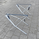 Plat opvouwbare klapschraag - blank alu